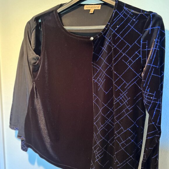 Velvet jacket, tank, and pants set, size L - Picture 2 of 4